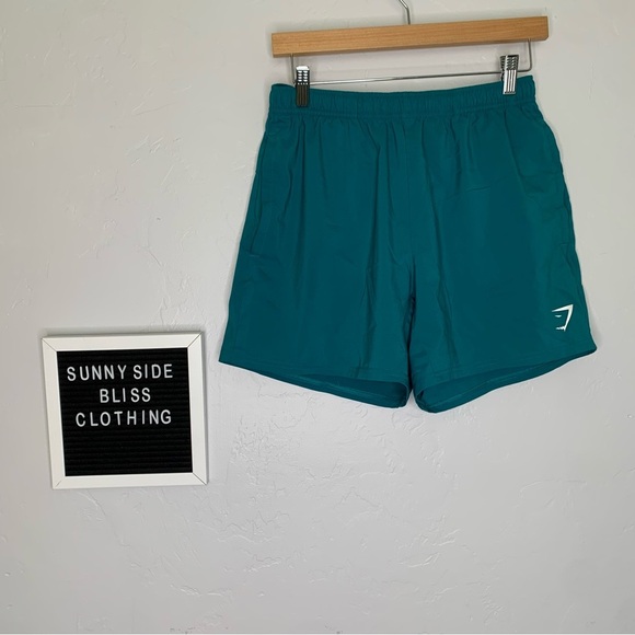 Gymshark Mens Seafoam Training Gym Shorts Size Medium - Picture 1 of 15